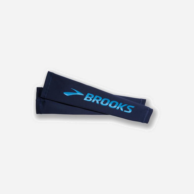 Brooks Source Midweight Australia - Women's Arm Warmers - Navy/Electric Blue (659342-UFD)